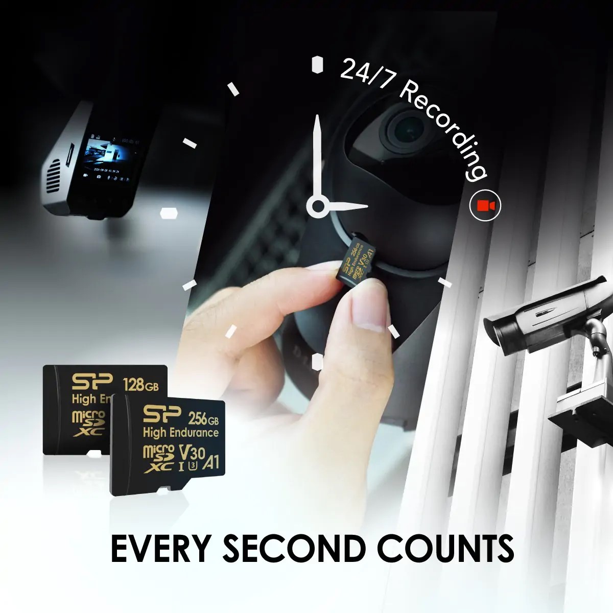 Micro Sd Cards Silicon Power 256gb High Endurance 4k Microsdxc With Adapter For 4k Videos Car Dash Cam 6